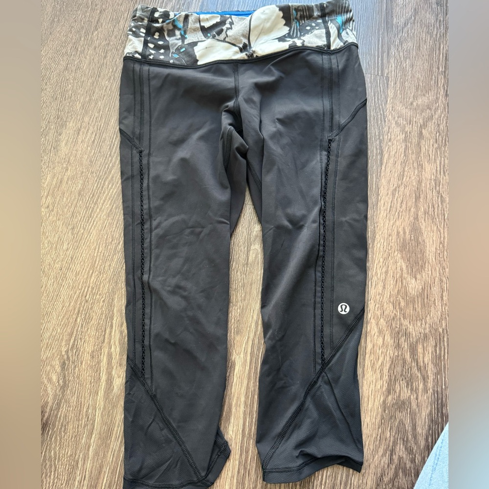lululemon athletica Black Joggers with Patterned Waistband